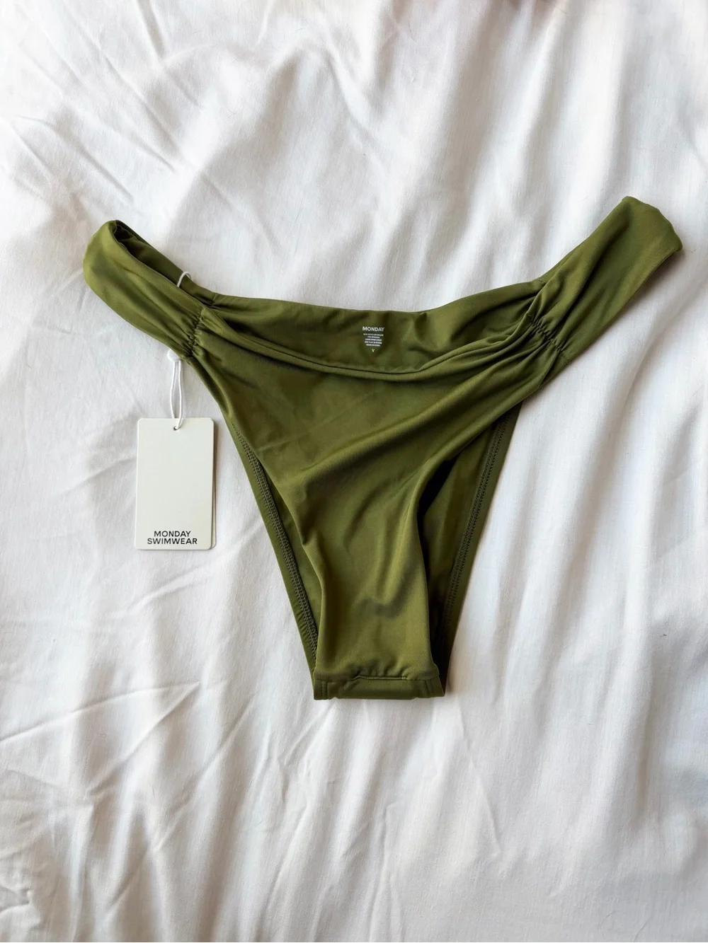 Monday Swimwear Olive High-Cut Bikini Bottom